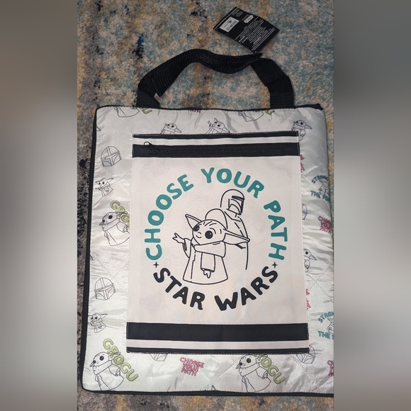 NWT, Disney, Star wars Mandalorian, picnic blanket w/...